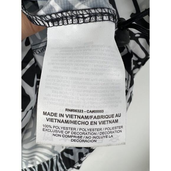 Nike Black White Printed 1/4 Zip Packable Lightweight Windbreaker Small - Picture 8 of 8